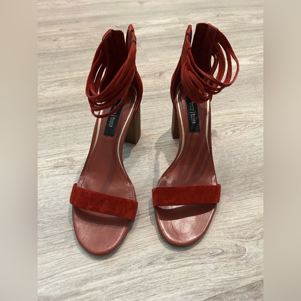 Cinnamon/Red Fashion Sandals from White House/Black Market